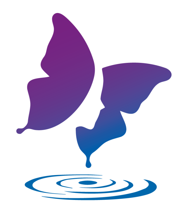 Logo De paarse vlinder